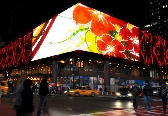 Gebogener hoher LED Schirm-Bogen der Helligkeits-P8 im Freien geformt für Werbung