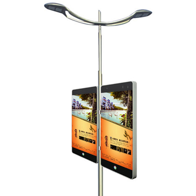 Straßen-Lichtmast WIFIS 3G 4G der im Freien, der Anzeige annonciert, hohe Bildwiederholfrequenz des Bleischirmes